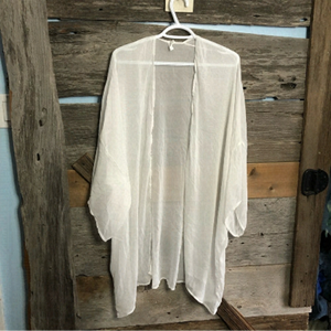 𝅺aeropostale Size O/S NWOT White Semi Sheer Coverup
